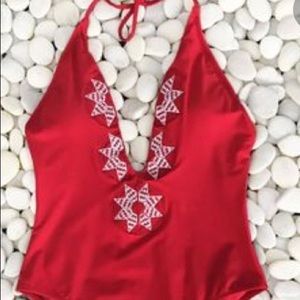 Cupshe Red One Piece Swim